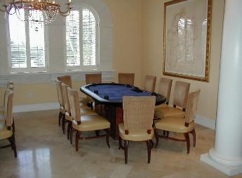 Casino Party Nights Florida, Inc. poker table, poker tournament at Addison, West Palm Beach, Florida